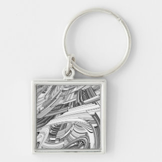 Calamity Storm Center Modern Art Keychain