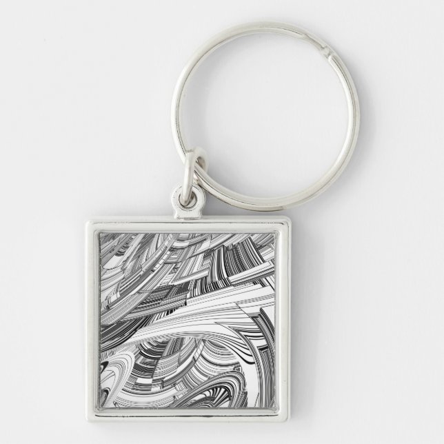 Calamity Storm Center Modern Art Keychain (Front)