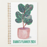 Calathea Prayer Plant Watercolor Houseplant CUSTOM Planner<br><div class="desc">Hello! I hope you like this original artwork design. Add your own text,  change the colours or fonts to personalize it. Check my shop for more designs. If you'd like something custom please let me know.</div>
