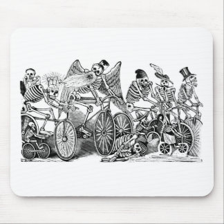 Calavera Bicyclists circa late 1800's Mexico Mouse Pad