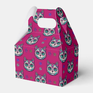 Calavera Cat Art Pattern Favor Box