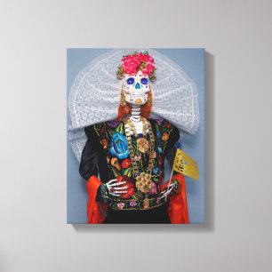 Calavera Catrina Tehuana Canvas Print
