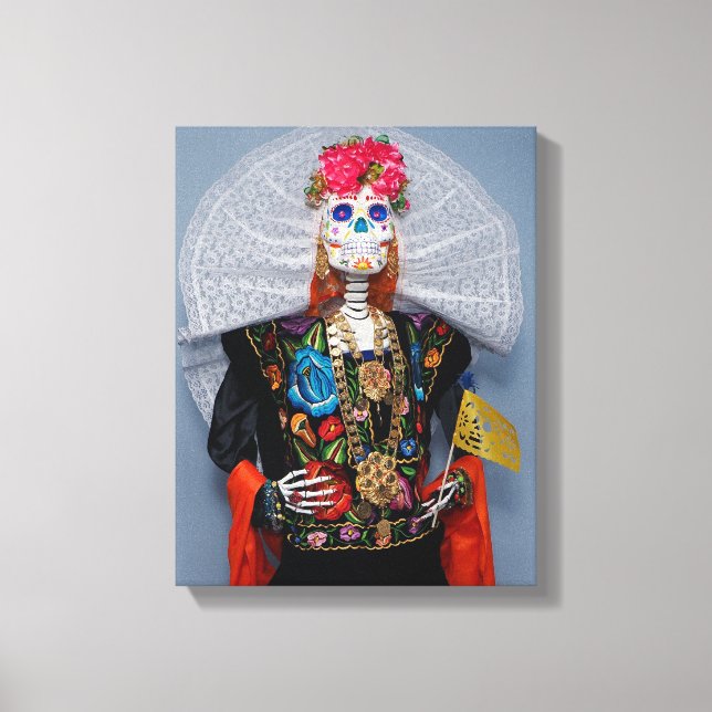 Calavera Catrina Tehuana Canvas Print (Front)