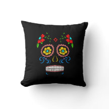 Calavera - coussin de crâne de sucre