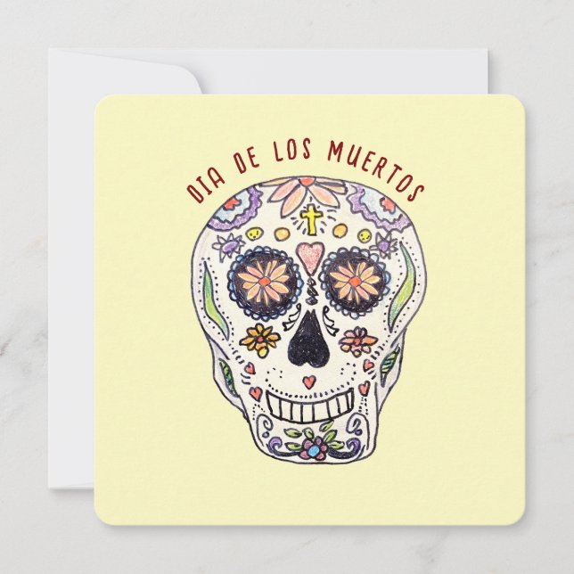 Calavera Dia De Los Muertos Invitation (Front)