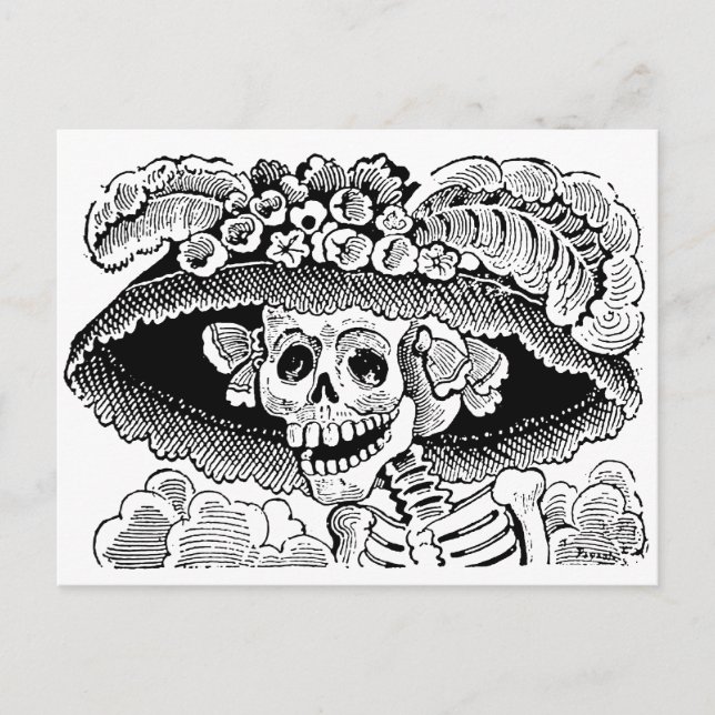 Calavera Garbancera by José Guadalupe Posada Postcard (Front)