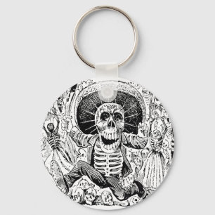 Calavera Oaxaqueña by José Guadalupe Posada 1903 Keychain