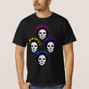 Calavera Skulls Pop Art Style T-Shirt