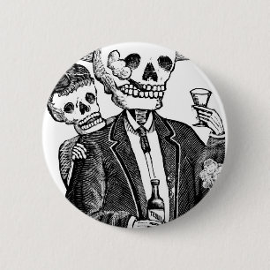 Calaveras from Guadalajara, Mexico 2 Inch Round Button