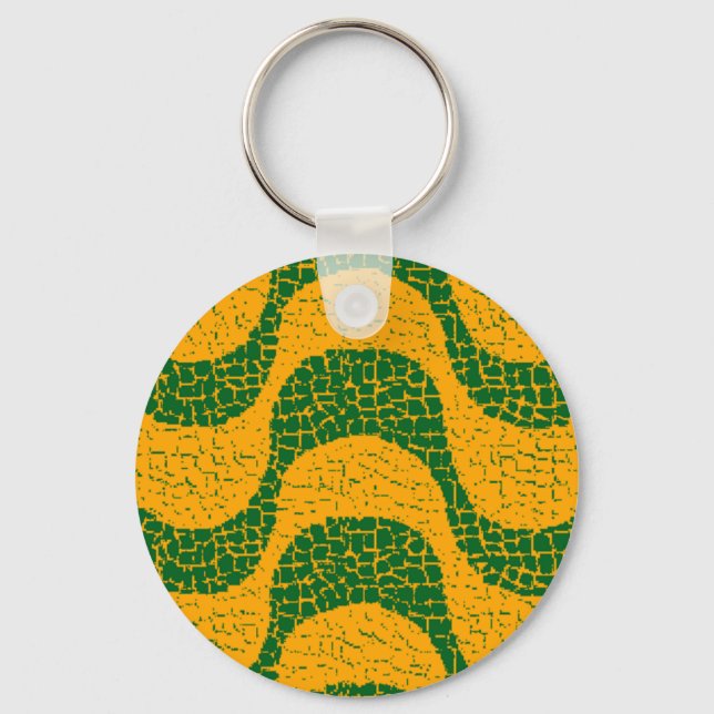 Calçadão de Copacabana, Rio de Janeiro, Brasil Keychain (Front)