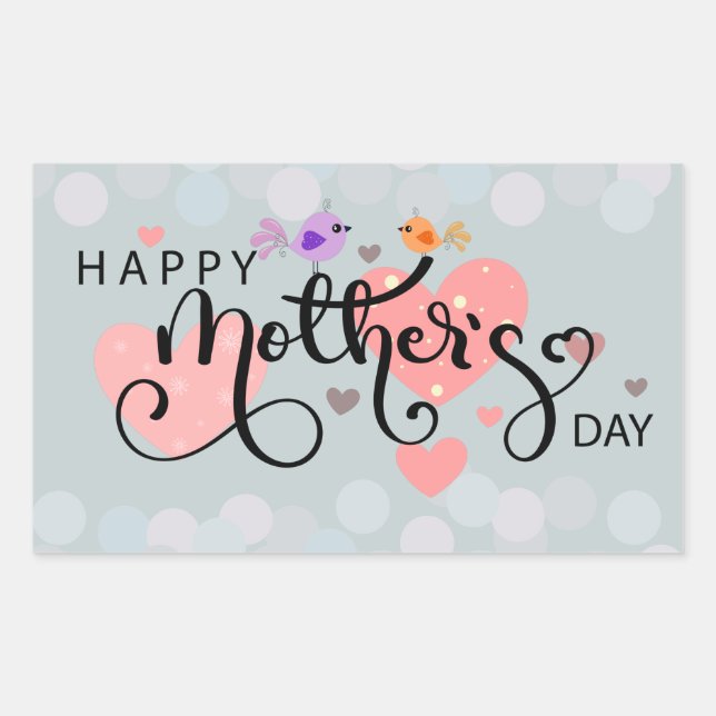Calcomania celebration "Happy Mother's Day" Sticker (Front)