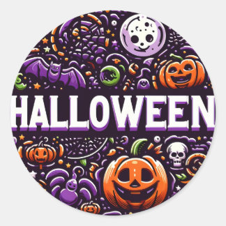 Calcomanía Halloween Classic Round Sticker