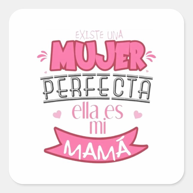Calcomania Mother's Day Square Sticker (Front)