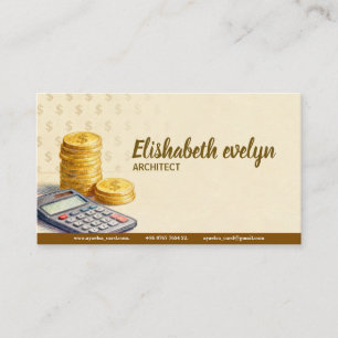 Calculating Financial Growth with Coins 643 Business Card