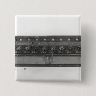 Calculating Machine invented 2 Inch Square Button
