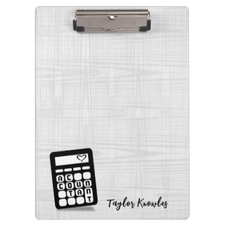 Calculator Accountant Heart Clipboard