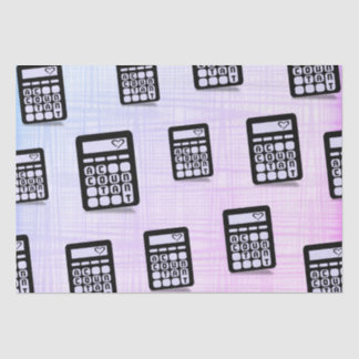 Calculator Accountant Heart Pink Blue Purple Tissue Paper