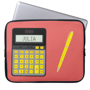 Calculator and Pen graphic Laptop Sleeve