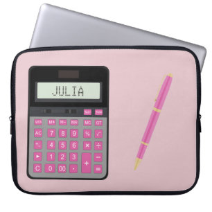 Calculator and Pen graphic Laptop Sleeve