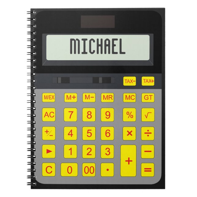 Calculator graphic notebook (Front)