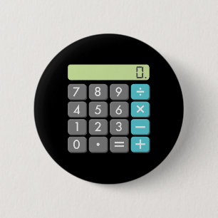 Calculator Halloween Costume  Math Geek Cool Scary 2 Inch Round Button