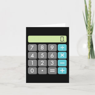 Calculator Halloween Costume  Math Geek Cool Scary Card