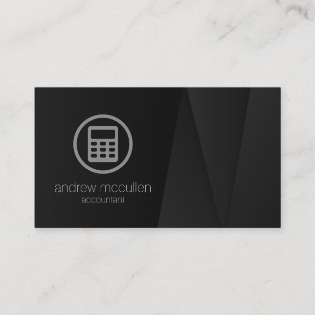 Calculator Icon Accoutant Bookkeeping Finance Business Card (Front)