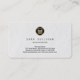 Calculator Icon Bookkeeper Premium BusinessCard Business Card