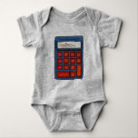 Calculator Math Nerd Mathematics Numbers Teacher Baby Bodysuit<br><div class="desc">Baby suit features an original illustration of a blue and red calculator. Great as a baby gift for a teacher or accountant.

Don't see what you're looking for? Need help with customization? Click "ask this designer" to have something created just for you!</div>