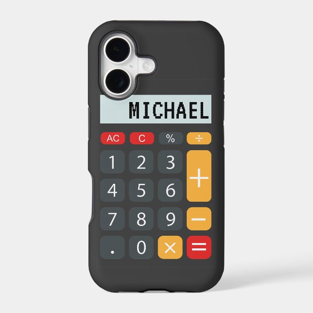 Calculator Math Personalized Name (Back)