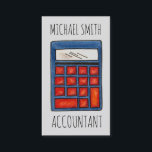 Calculator Math Teacher Accountant Mathematics Business Card<br><div class="desc">Simply personalize with your information for a one-of-a-kind business card! Business cards feature an original marker illustration of a calculator. Great for a math teacher or accountant.</div>