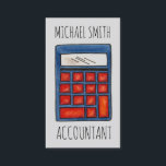 Calculator Math Teacher Accountant Mathematics Business Card<br><div class="desc">Simply personalize with your information for a one-of-a-kind business card! Business cards feature an original marker illustration of a calculator. Great for a math teacher or accountant.</div>