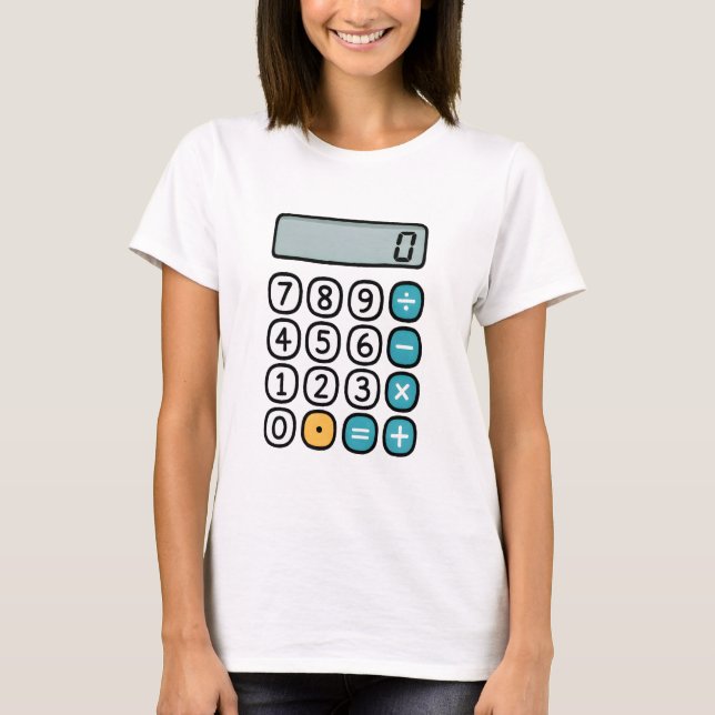 Calculator Maths T Shirt for Teachers and Students (Front)