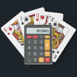 Calculator Personalized Name Playing Cards<br><div class="desc">Math Calculator Personalized Name</div>