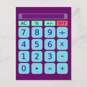 Calculator Postcard