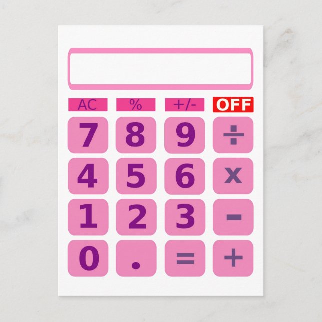 Calculator Postcard (Front)