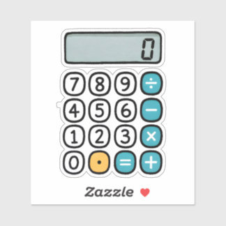 Calculatrice mignonne Autocollant de maths pour l'
