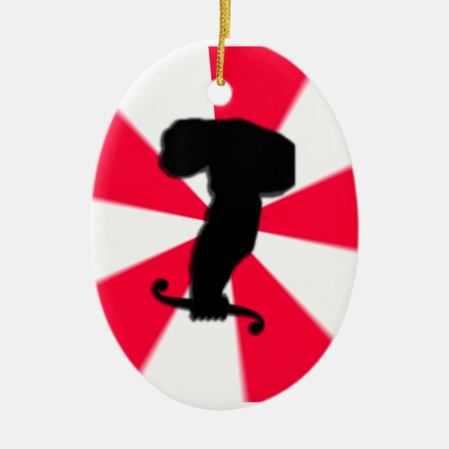 Calculus Ape Ceramic Ornament (Front)