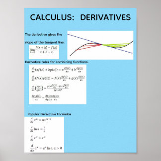 Calculus: Derivatives Poster