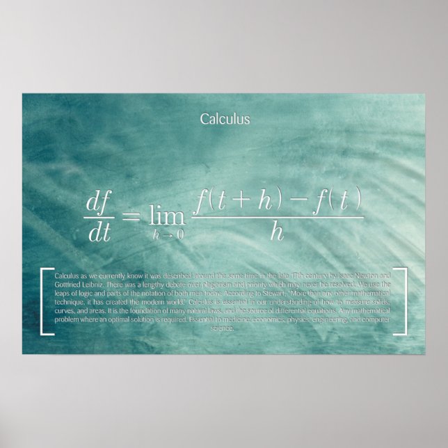 Calculus - Math Poster (Front)