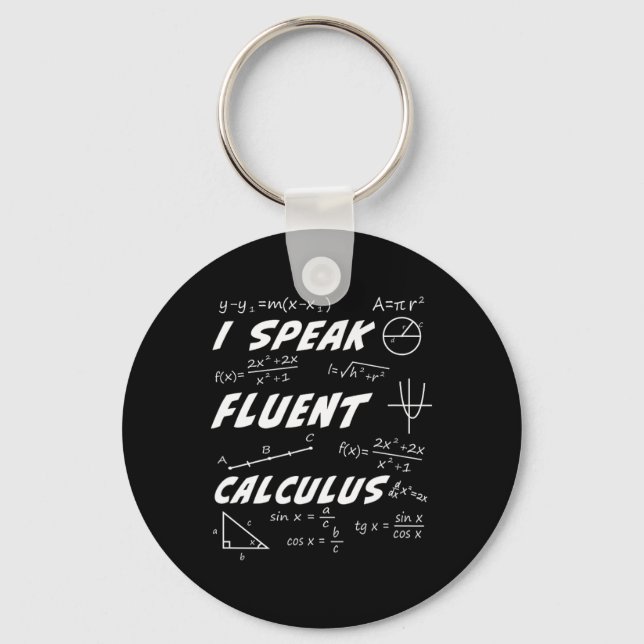 Calculus Pi Day Algebra Geometry Trigonometry Stud Keychain (Front)