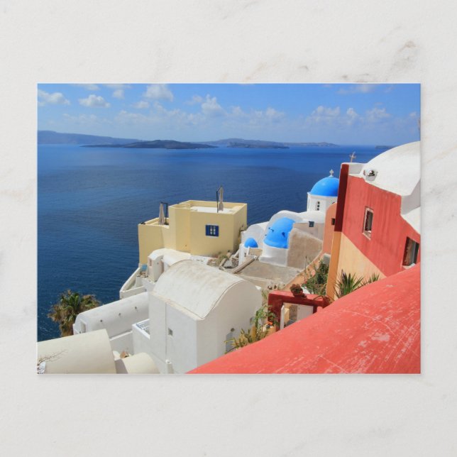 Caldera, Oia, Santorini, Greece Postcard (Front)