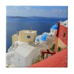 Caldera, Oia, Santorini, Greece Tile