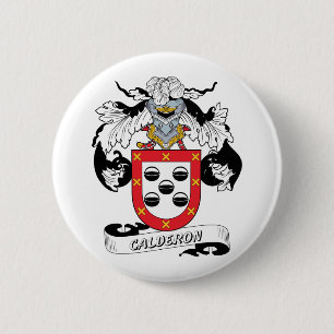 Calderon Family Crest 2 Inch Round Button