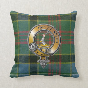 Caldwell Tartan & Badge Throw Pillow