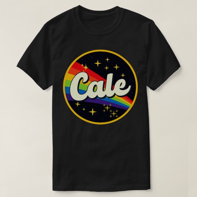 Cale Rainbow In Space Vintage Style T-Shirt (Design Front)