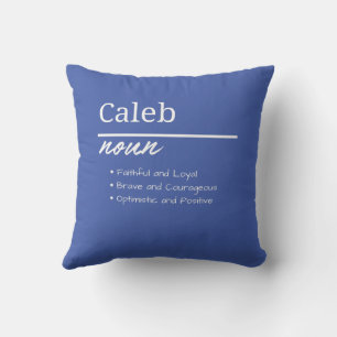Caleb, Boy Personalized Name Definition Throw Pillow