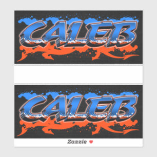Caleb First Name Graffiti Sticker