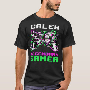 Caleb Legendary Gamer Personalized T-Shirt