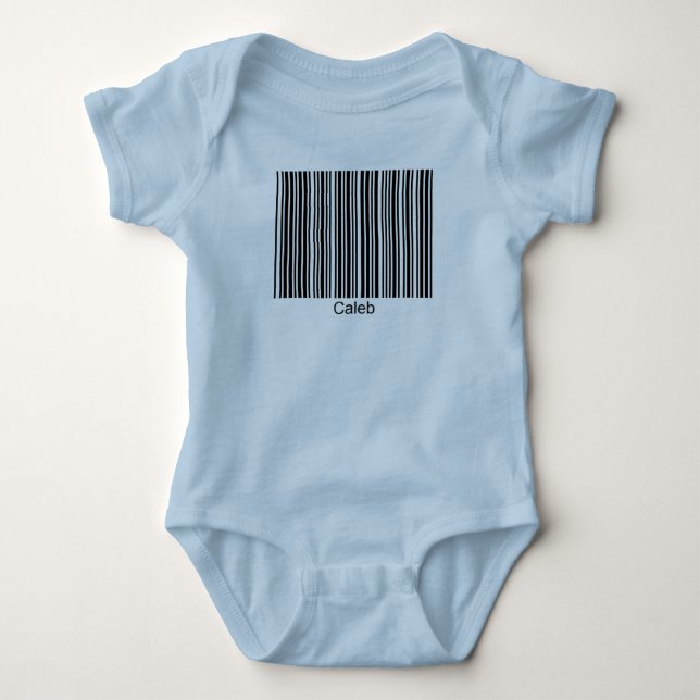 Caleb Personalized Functional Barcode Tee (Front)